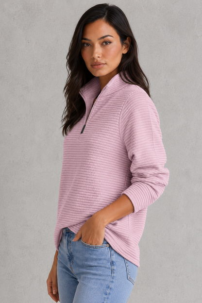 Edith Soft-Touch Half-Zip Knit Jumper