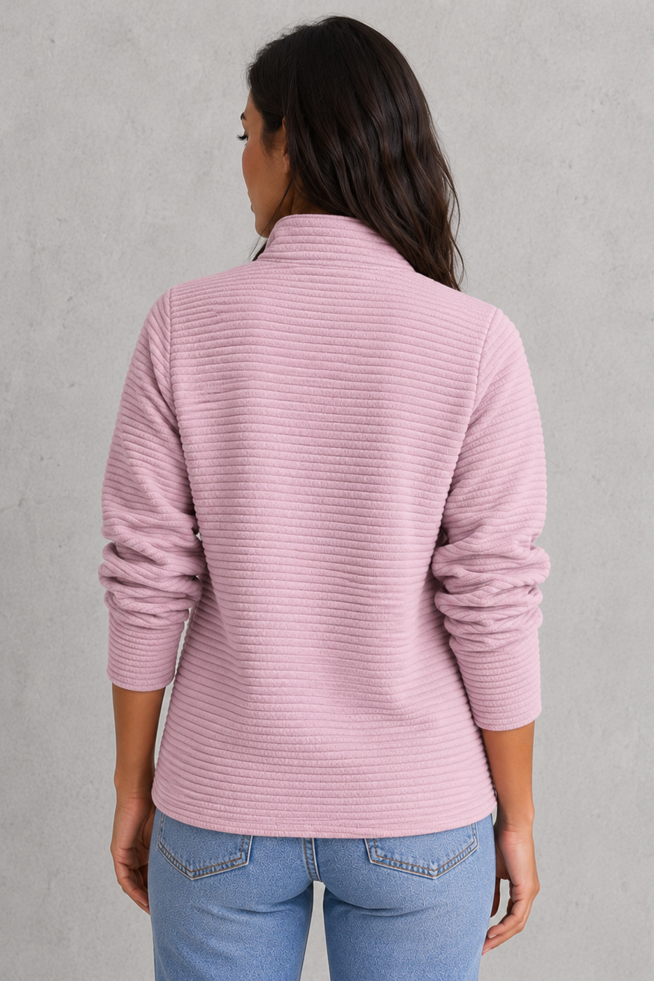 Edith Soft-Touch Half-Zip Knit Jumper