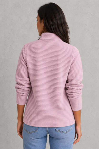 Edith Soft-Touch Half-Zip Knit Jumper