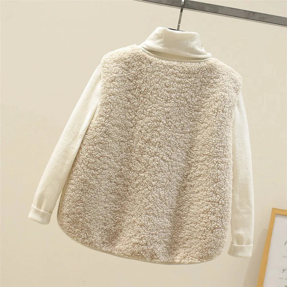 Elodie Sherpa Button-Front Gilet