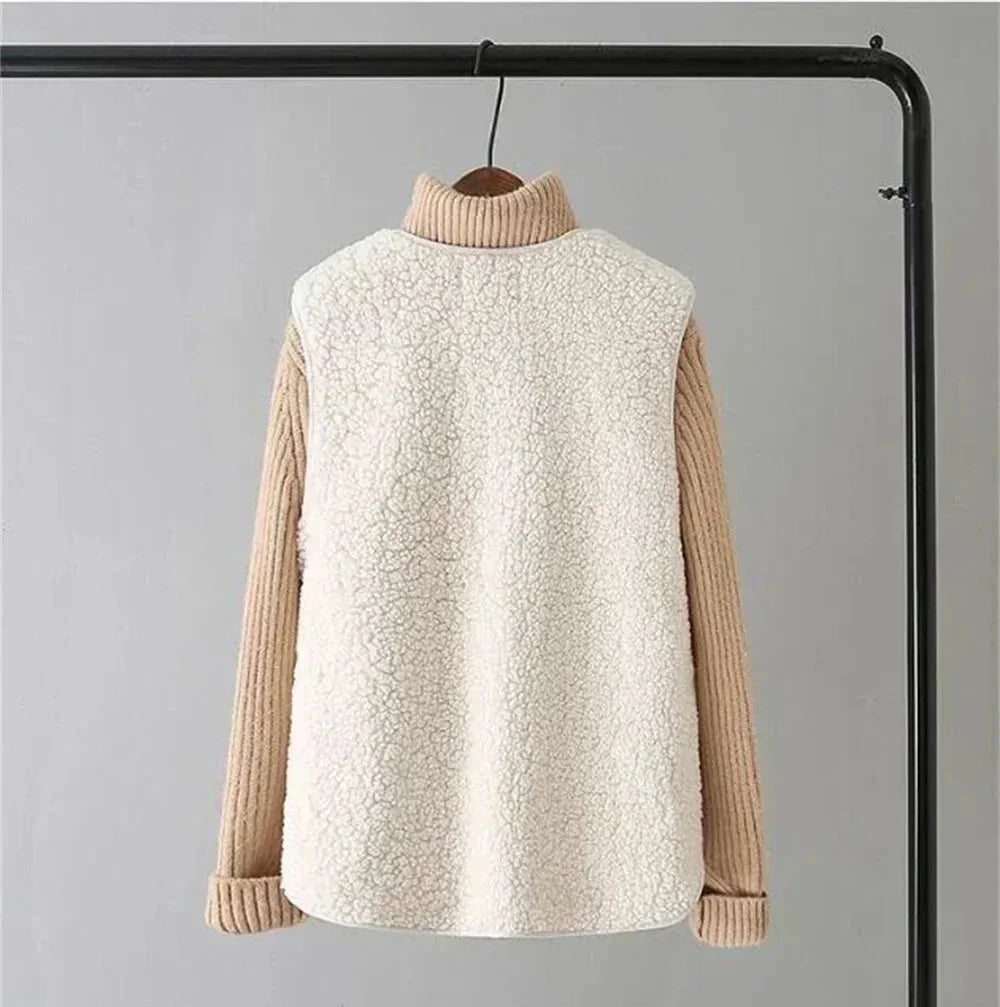 Elodie Sherpa Button-Front Gilet