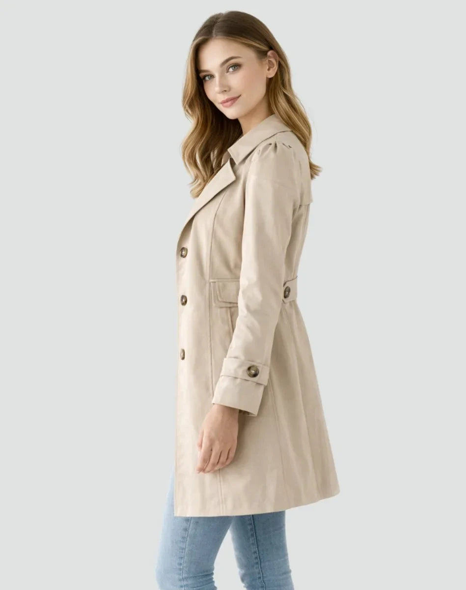 Delphine Double-Breasted Trench Coat