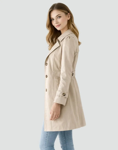 Delphine Double-Breasted Trench Coat