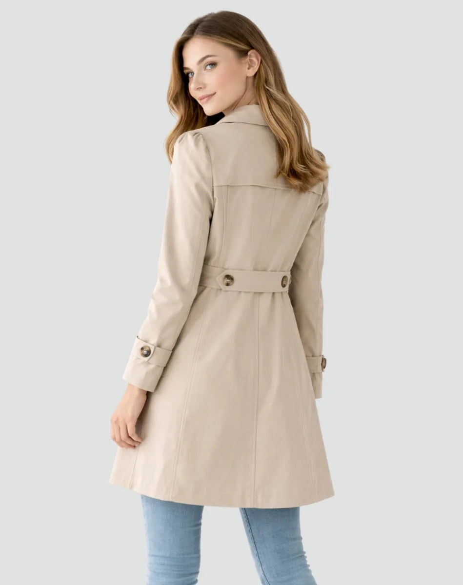 Delphine Double-Breasted Trench Coat