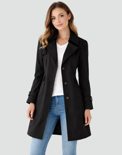 Delphine Double-Breasted Trench Coat