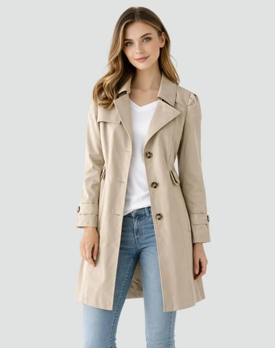 Delphine Double-Breasted Trench Coat