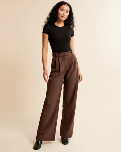 High Waist Pleated Trousers