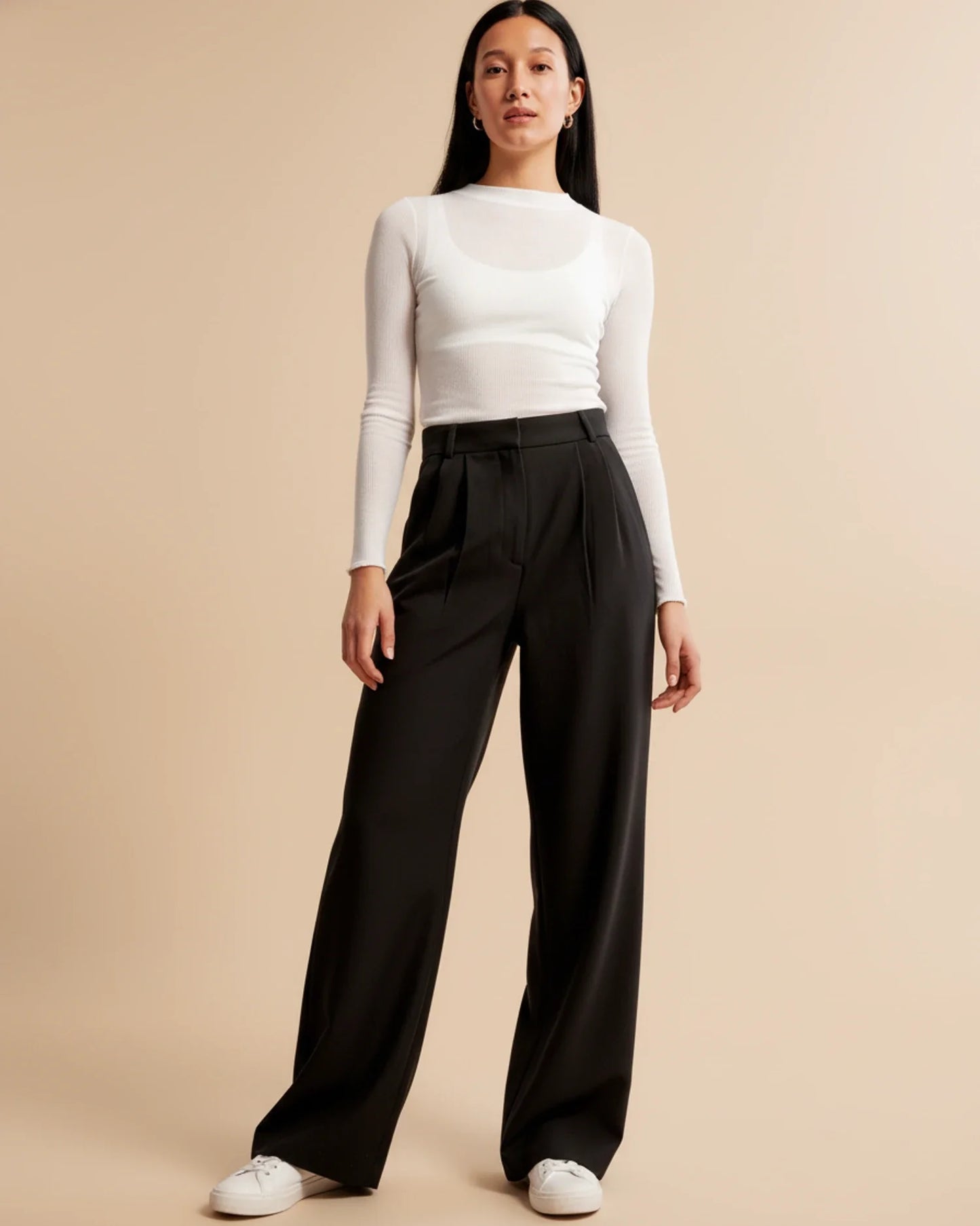 High Waist Pleated Trousers