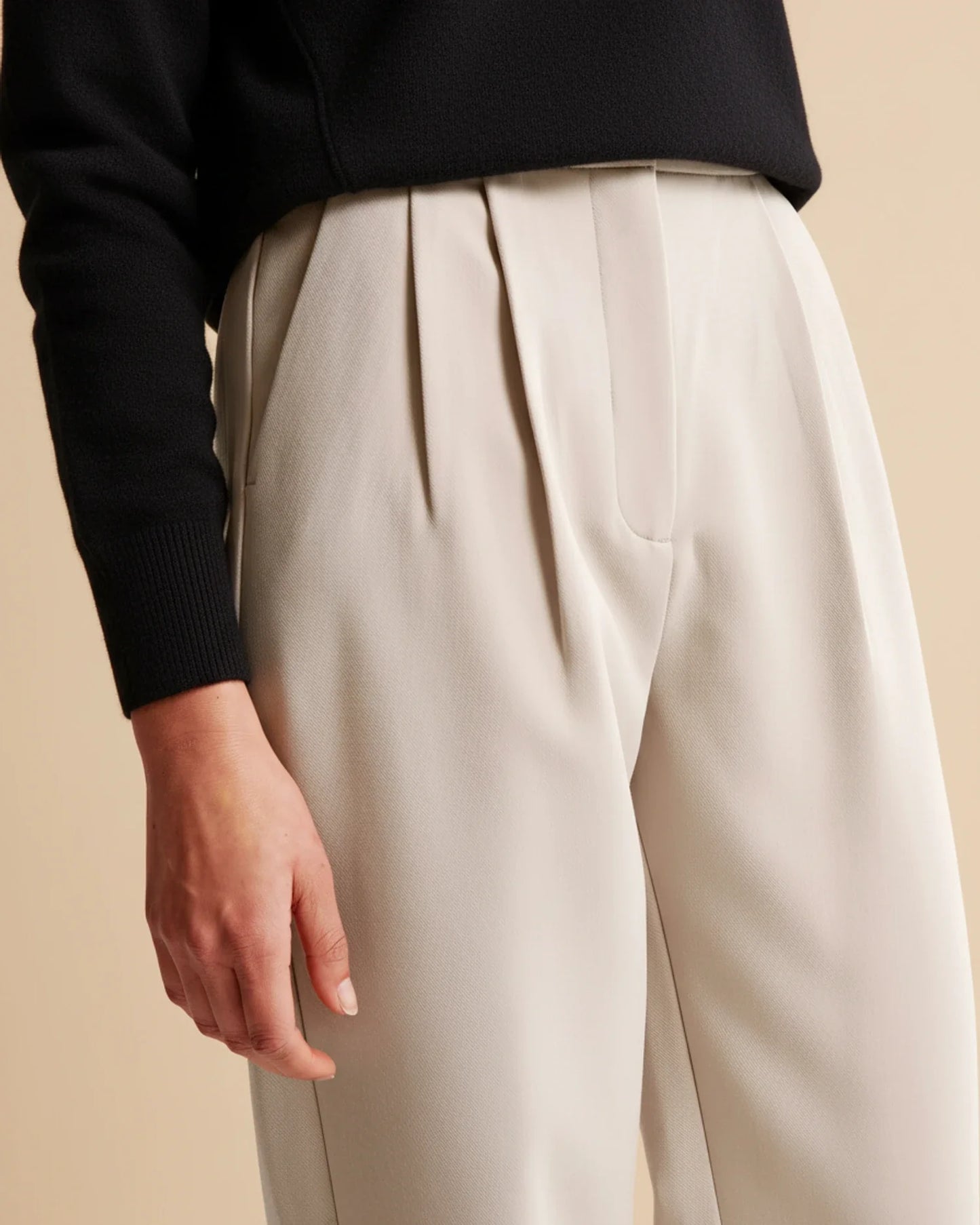 High Waist Pleated Trousers