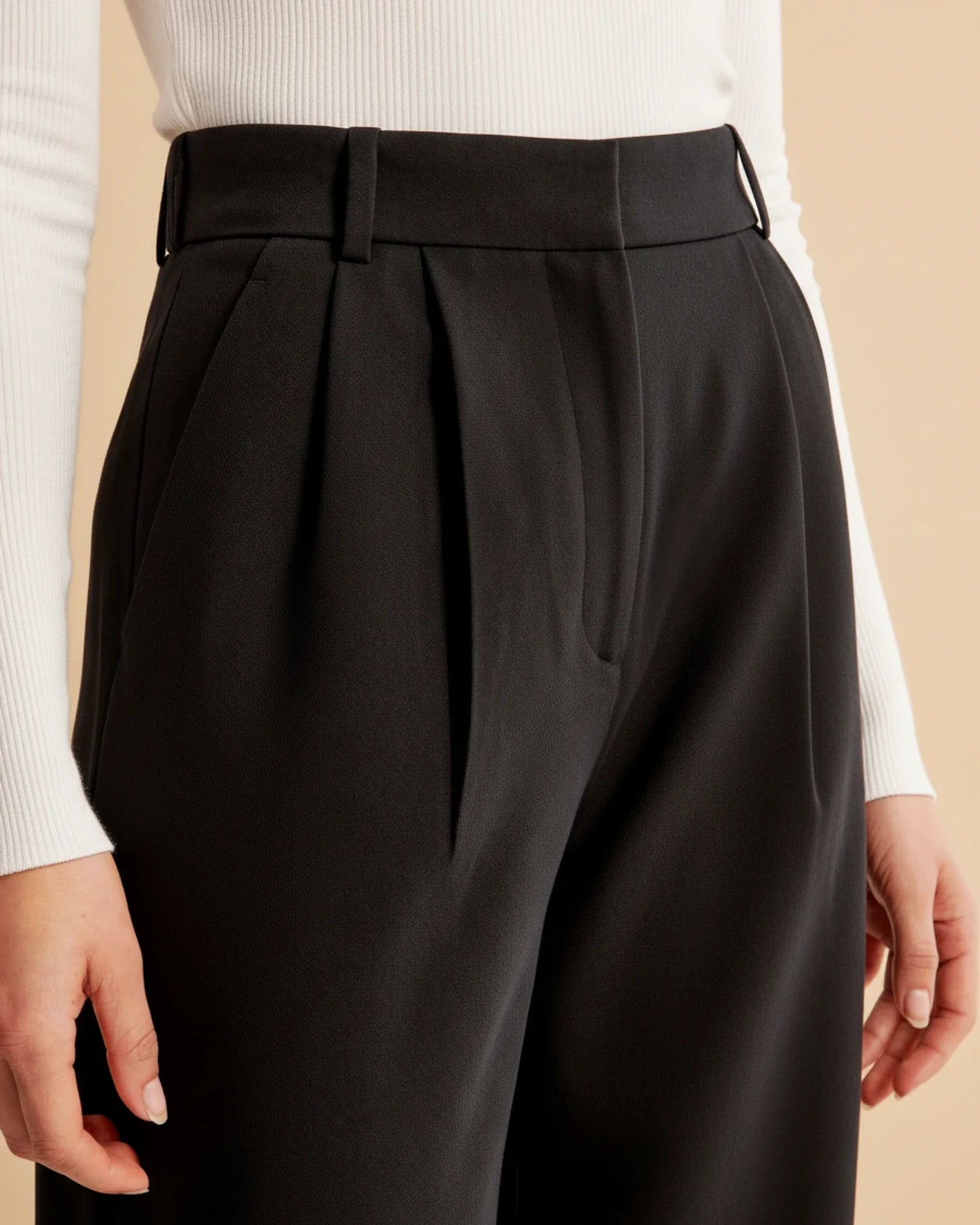 High Waist Pleated Trousers