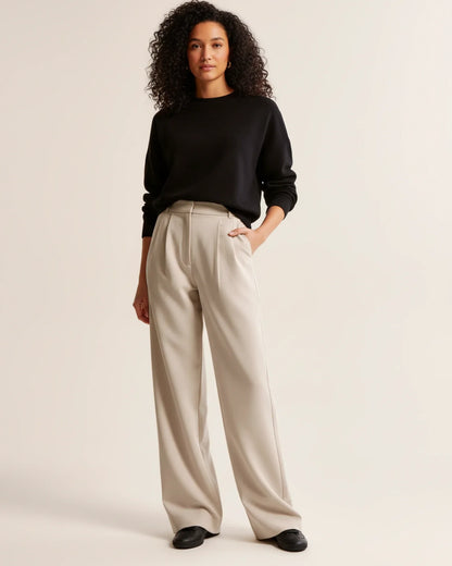 High Waist Pleated Trousers