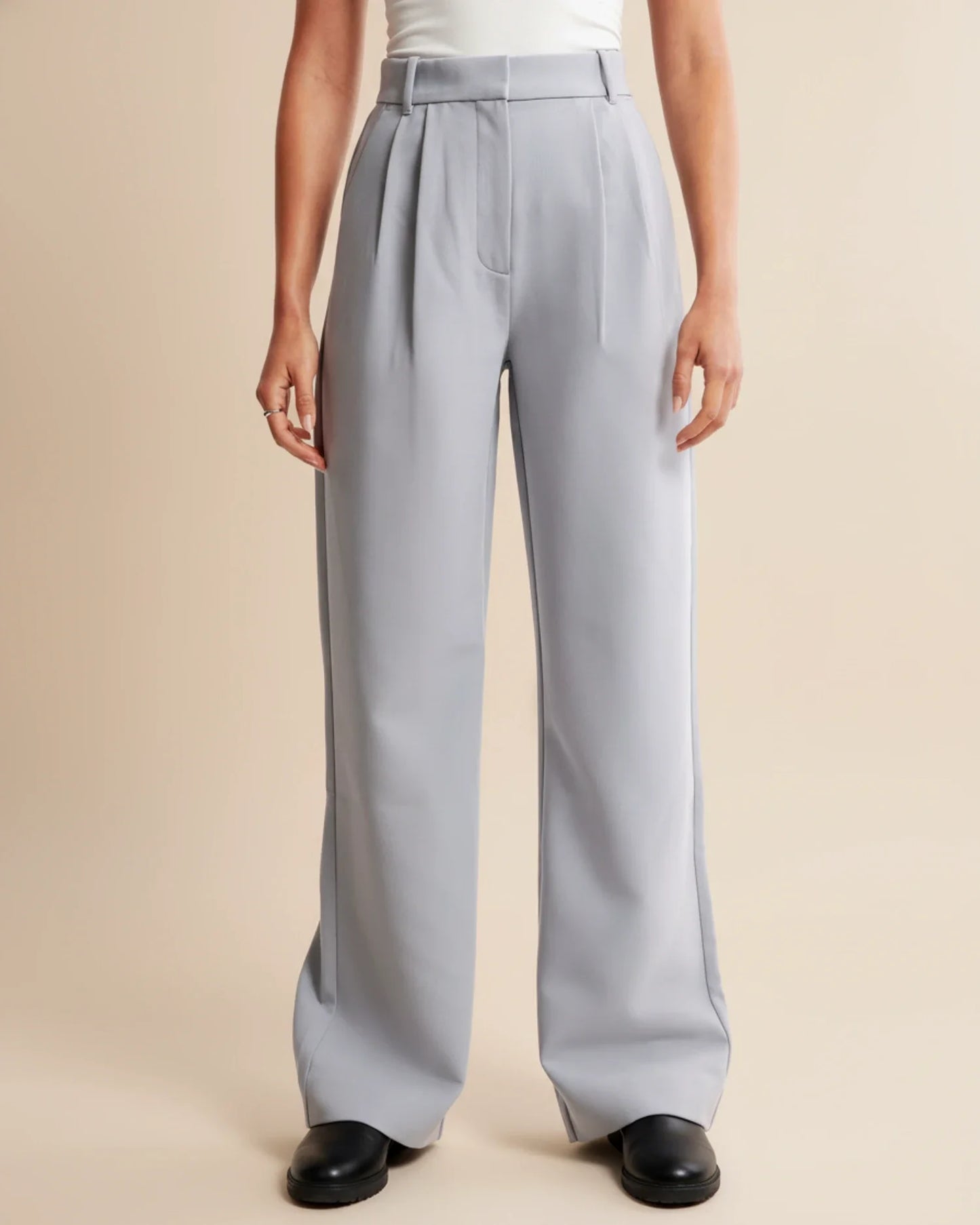 High Waist Pleated Trousers