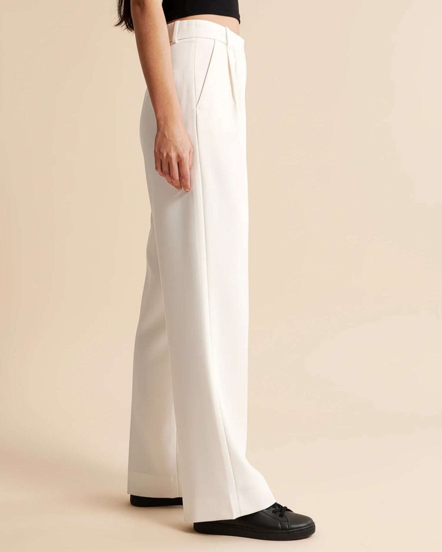 High Waist Pleated Trousers