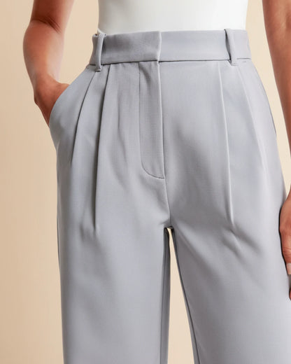High Waist Pleated Trousers