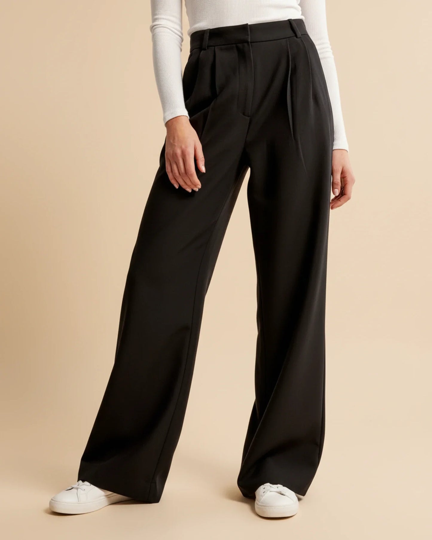 High Waist Pleated Trousers