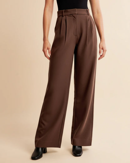 High Waist Pleated Trousers