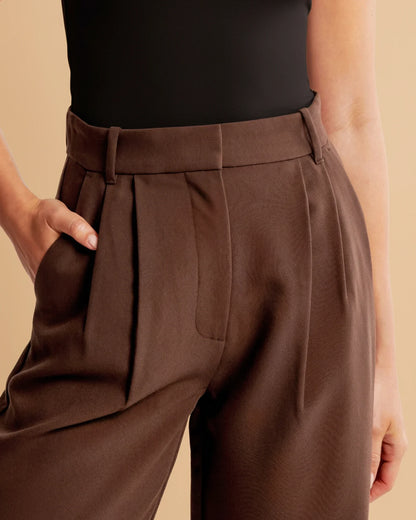 High Waist Pleated Trousers